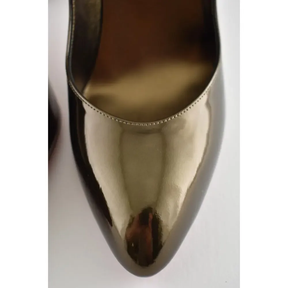 Christian Louboutin Fannylove 100 Bronzo Brown Metallic Leather Heel Pump 40